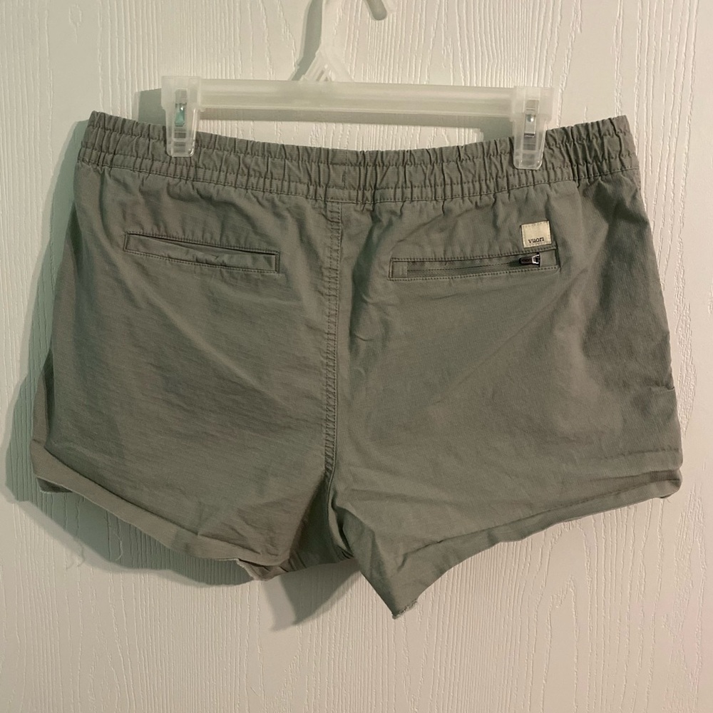 Vuori Women's Athletic Shorts in Olive Green